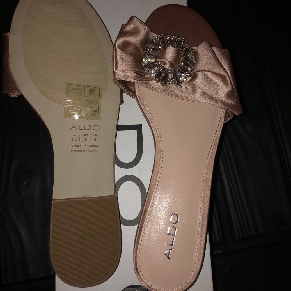Jewel embellished Aldo slides! Brand New